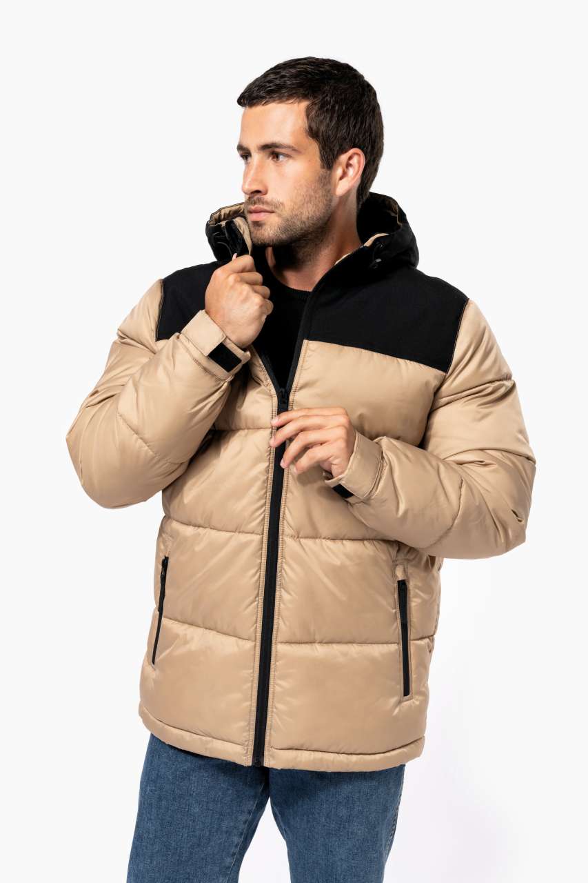 KA6163 - UNISEX BI-TONE PADDED JACKET WITH HOOD