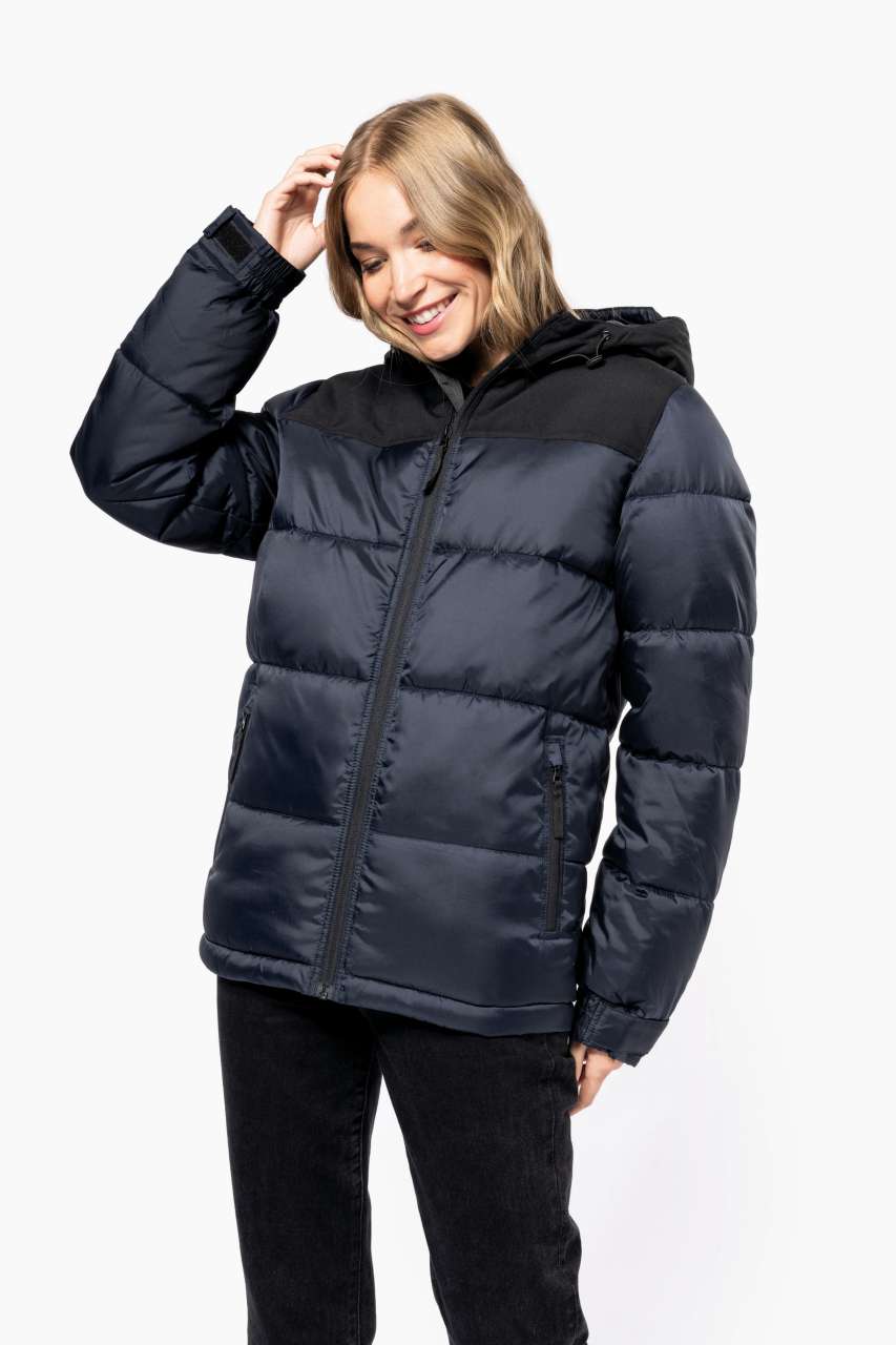 KA6163 - UNISEX BI-TONE PADDED JACKET WITH HOOD