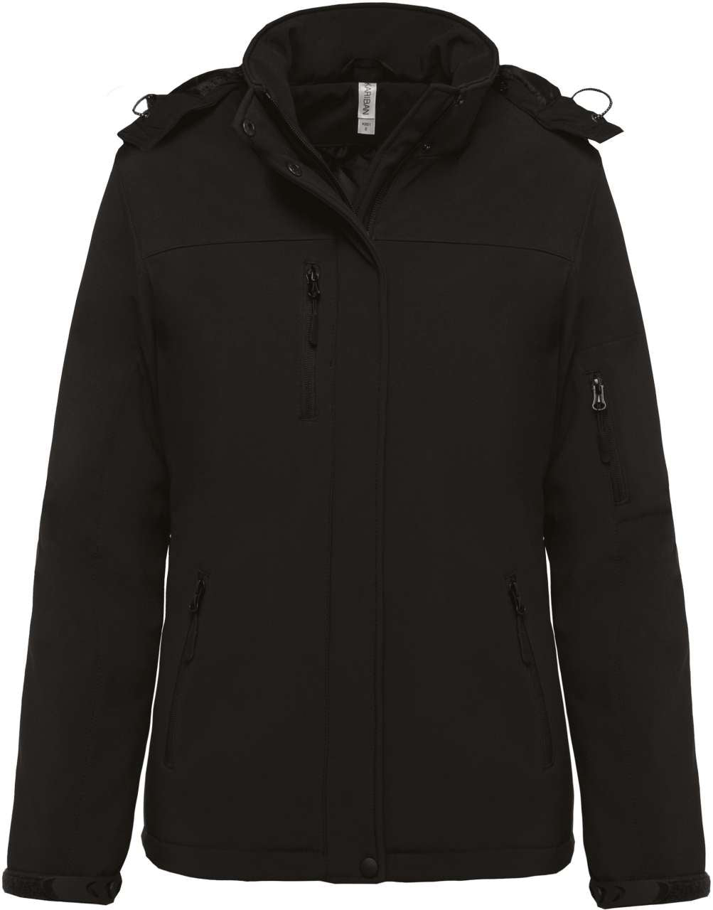 KA651 - LADIES’ HOODED SOFTSHELL LINED PARKA
