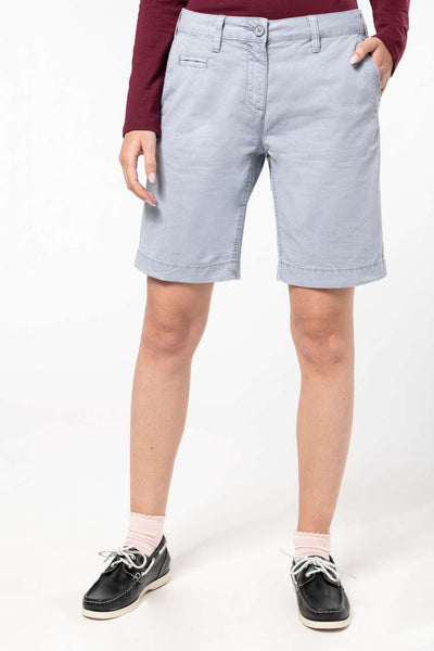 KA753 - LADIES' WASHED EFFECT BERMUDA SHORTS
