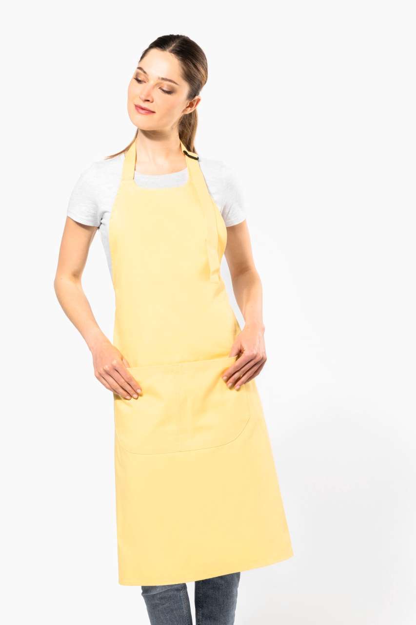 KA8007 - APRON WITH POCKET IN ORGANIC COTTON
