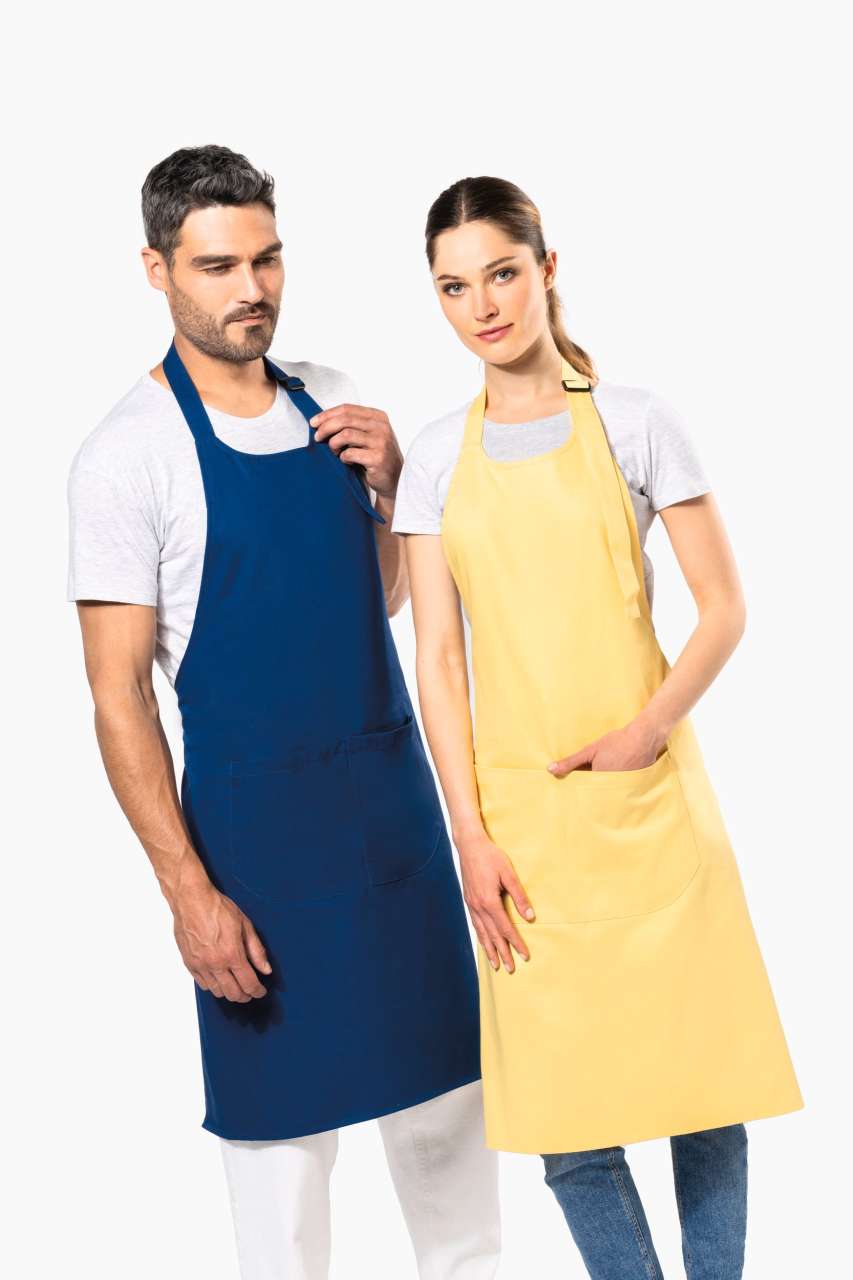 KA8007 - APRON WITH POCKET IN ORGANIC COTTON