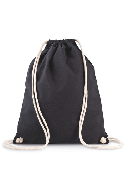 KI0139 - ORGANIC COTTON BACKPACK WITH DRAWSTRING CARRY HANDLES