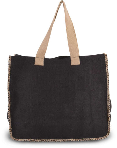KI0248 - JUTE BAG WITH CONTRAST STITCHING