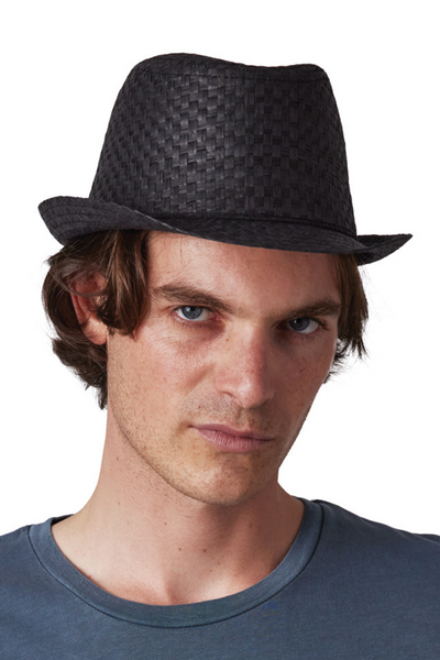 KP612 - RETRO PANAMA - STYLE STRAW HAT