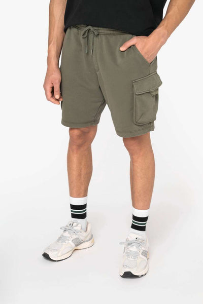 NS717 - MEN’S FRENCH TERRY WASHED EFFECT CARGO SHORTS