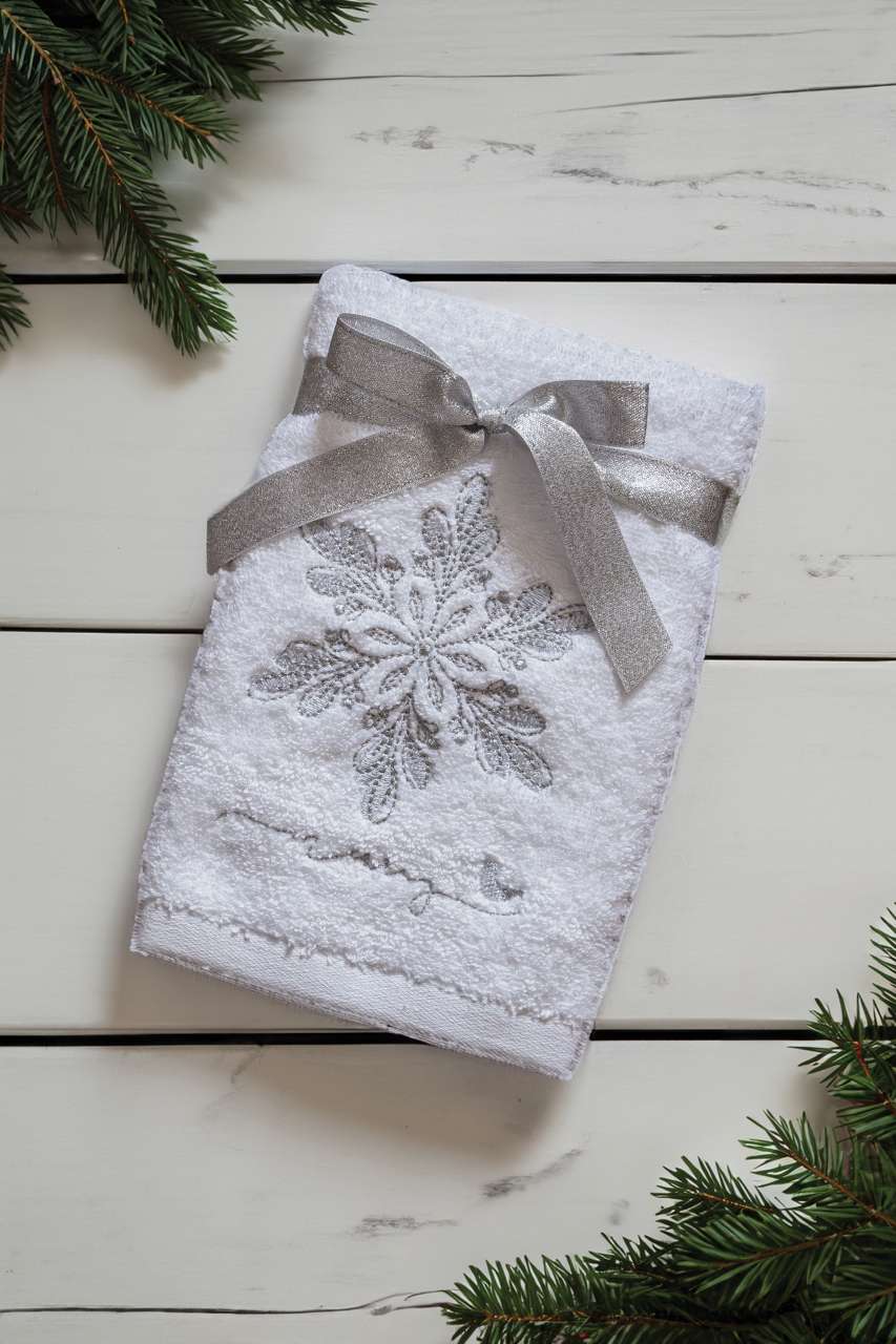 OLXMAS04 - OLIMA CHRISTMAS TOWEL - SNOWFLAKE