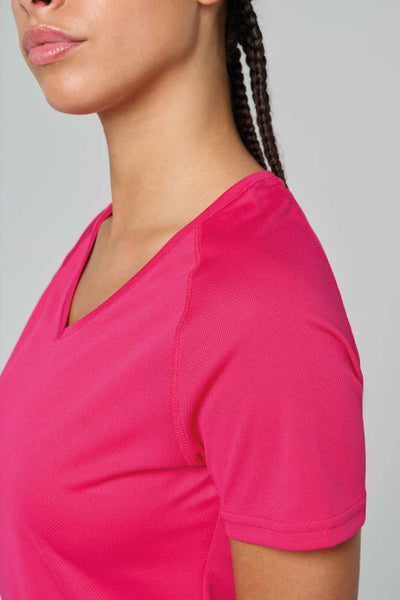 PA477 - LADIES’ V-NECK SHORT SLEEVE SPORTS T-SHIRT