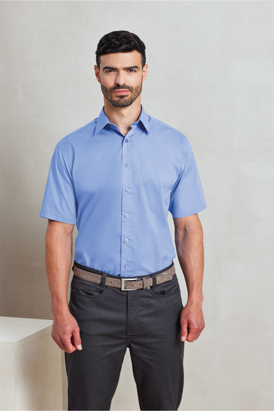 PR202 - MEN'S SHORT SLEEVE POPLIN SHIRT