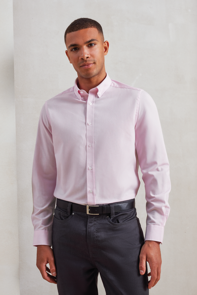 PR238 - MEN’S COTTON RICH OXFORD STRIPES SHIRT