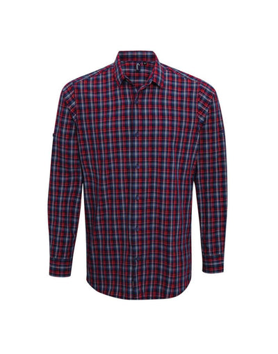 PR256 - 'SIDEHILL' CHECK - MEN'S LONG SLEEVE COTTON SHIRT
