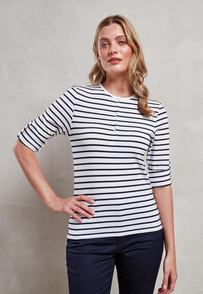 PR318 - WOMEN'S LONG JOHN ROLL SLEEVE TEE