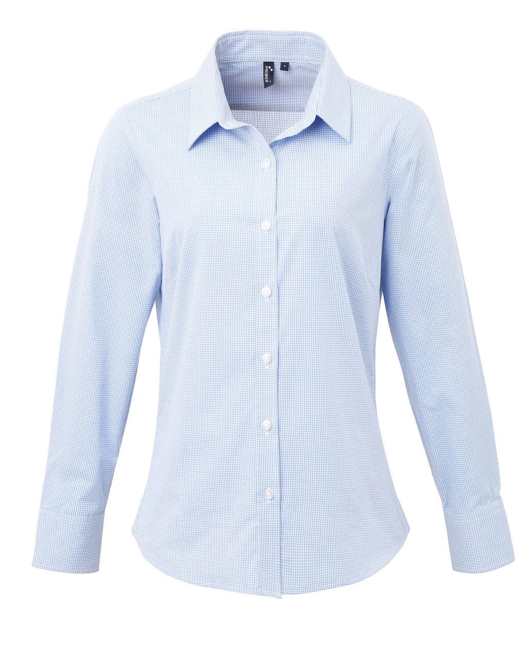 PR320 - WOMEN'S LONG SLEEVE GINGHAM MICROCHECK SHIRT
