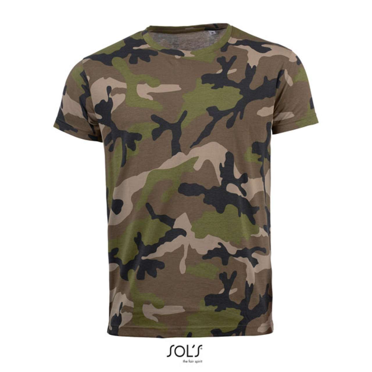 SO01188 - SOL'S CAMO MEN - ROUND COLLAR T-SHIRT
