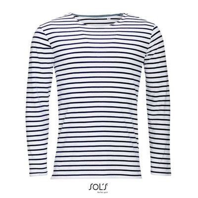 SO01402 - SOL'S MARINE MEN - LONG SLEEVE STRIPED T-SHIRT