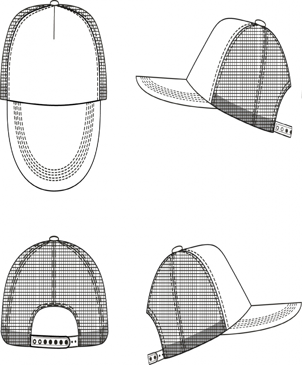 SO01668 - SOL'S BUBBLE - FIVE PANEL MESH CAP