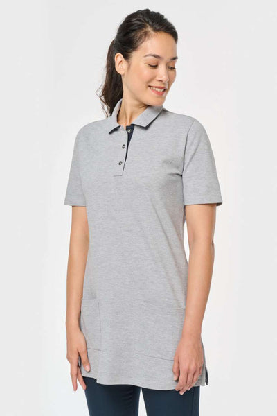 WK209 - LADIES’ SHORT-SLEEVED LONGLINE POLO SHIRT