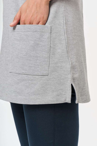 WK209 - LADIES’ SHORT-SLEEVED LONGLINE POLO SHIRT