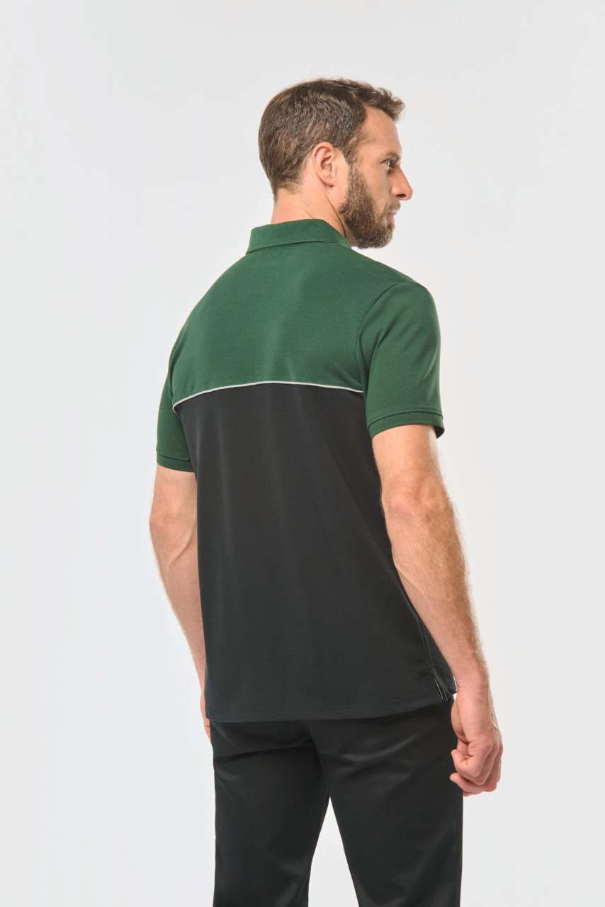 WK210 - UNISEX ECO-FRIENDLY TWO-TONE SHORT SLEEVE POLO SHIRT