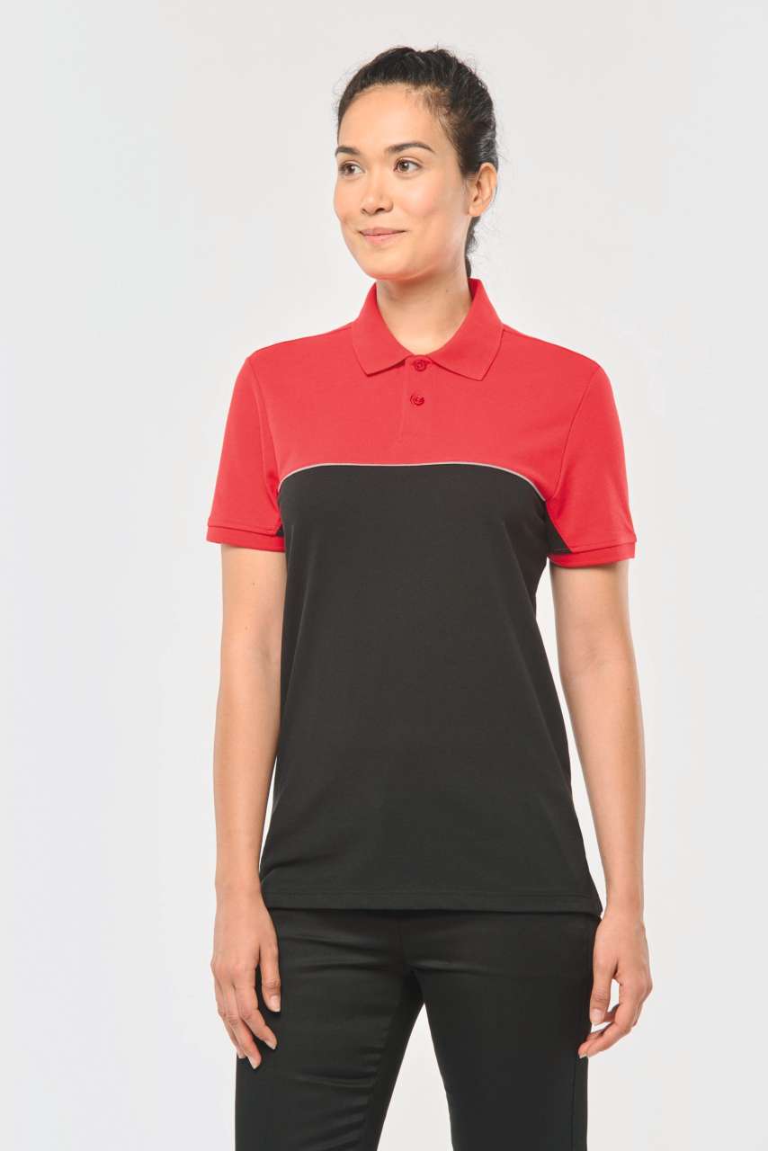 WK210 - UNISEX ECO-FRIENDLY TWO-TONE SHORT SLEEVE POLO SHIRT