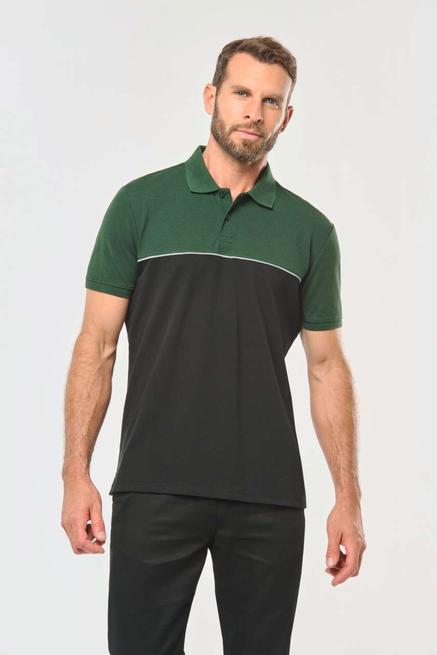 WK210 - UNISEX ECO-FRIENDLY TWO-TONE SHORT SLEEVE POLO SHIRT