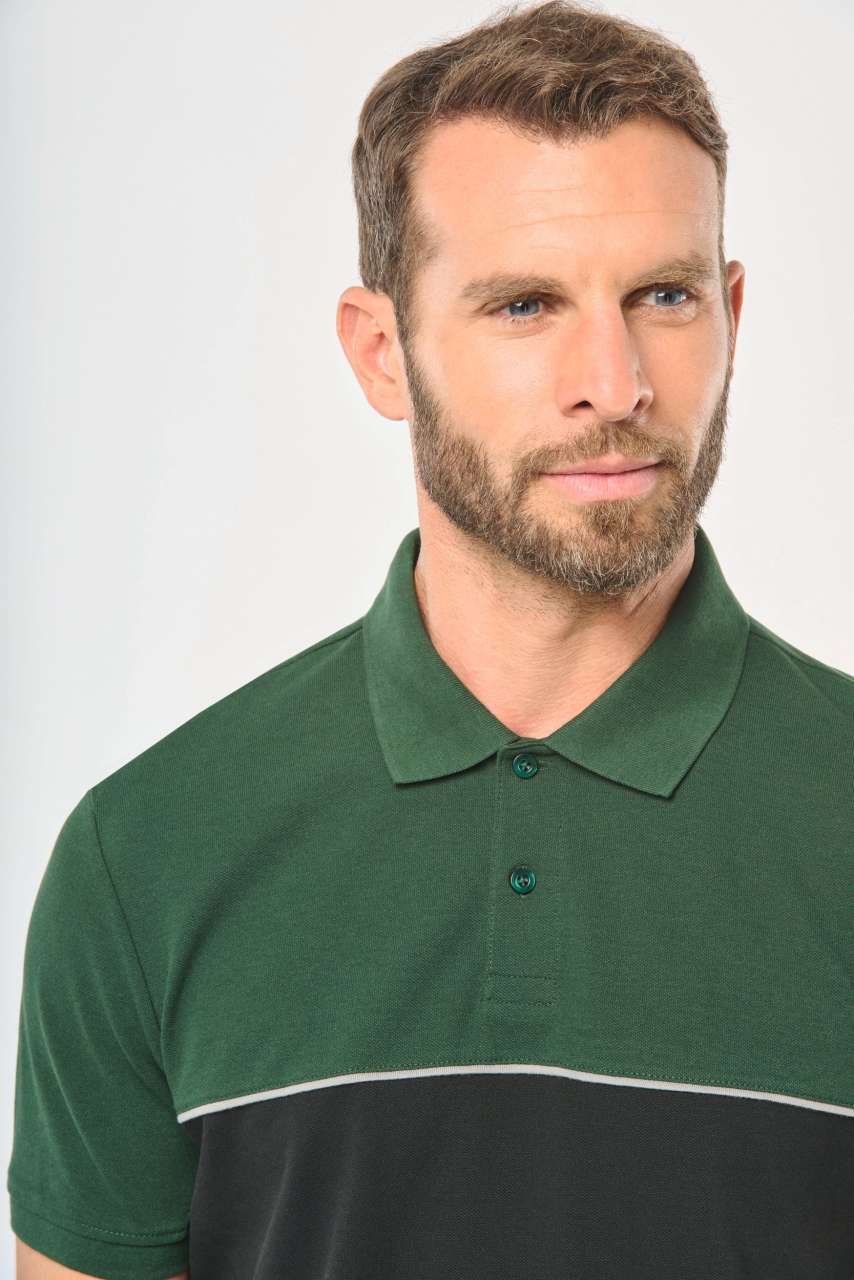 WK210 - UNISEX ECO-FRIENDLY TWO-TONE SHORT SLEEVE POLO SHIRT
