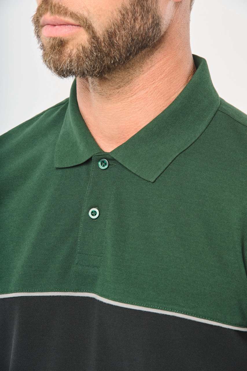 WK210 - UNISEX ECO-FRIENDLY TWO-TONE SHORT SLEEVE POLO SHIRT