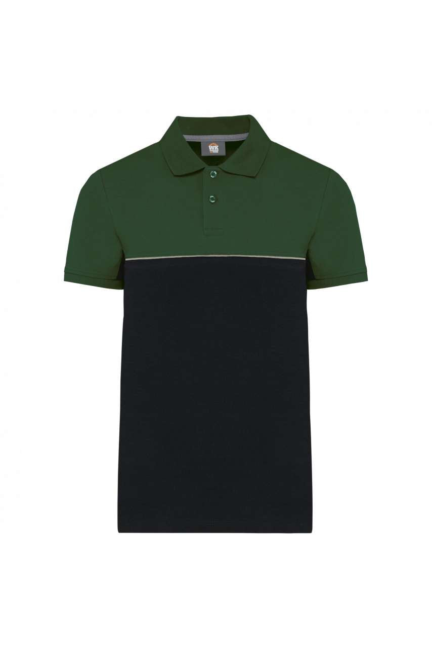 WK210 - UNISEX ECO-FRIENDLY TWO-TONE SHORT SLEEVE POLO SHIRT