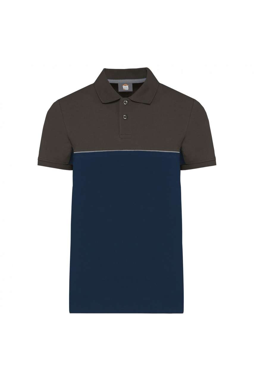 WK210 - UNISEX ECO-FRIENDLY TWO-TONE SHORT SLEEVE POLO SHIRT