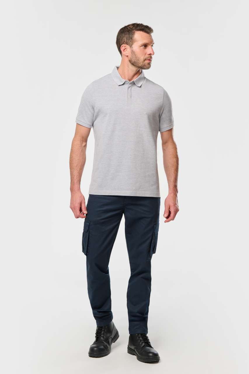 WK225 - MEN'S SHORT SLEEVE STUD POLO SHIRT