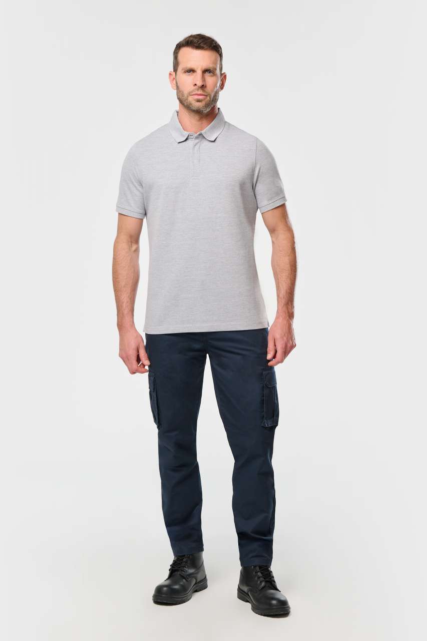 WK225 - MEN'S SHORT SLEEVE STUD POLO SHIRT