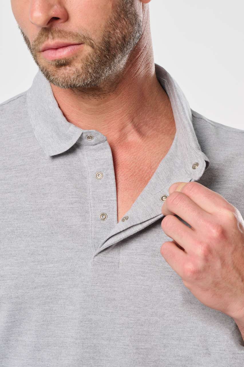 WK225 - MEN'S SHORT SLEEVE STUD POLO SHIRT