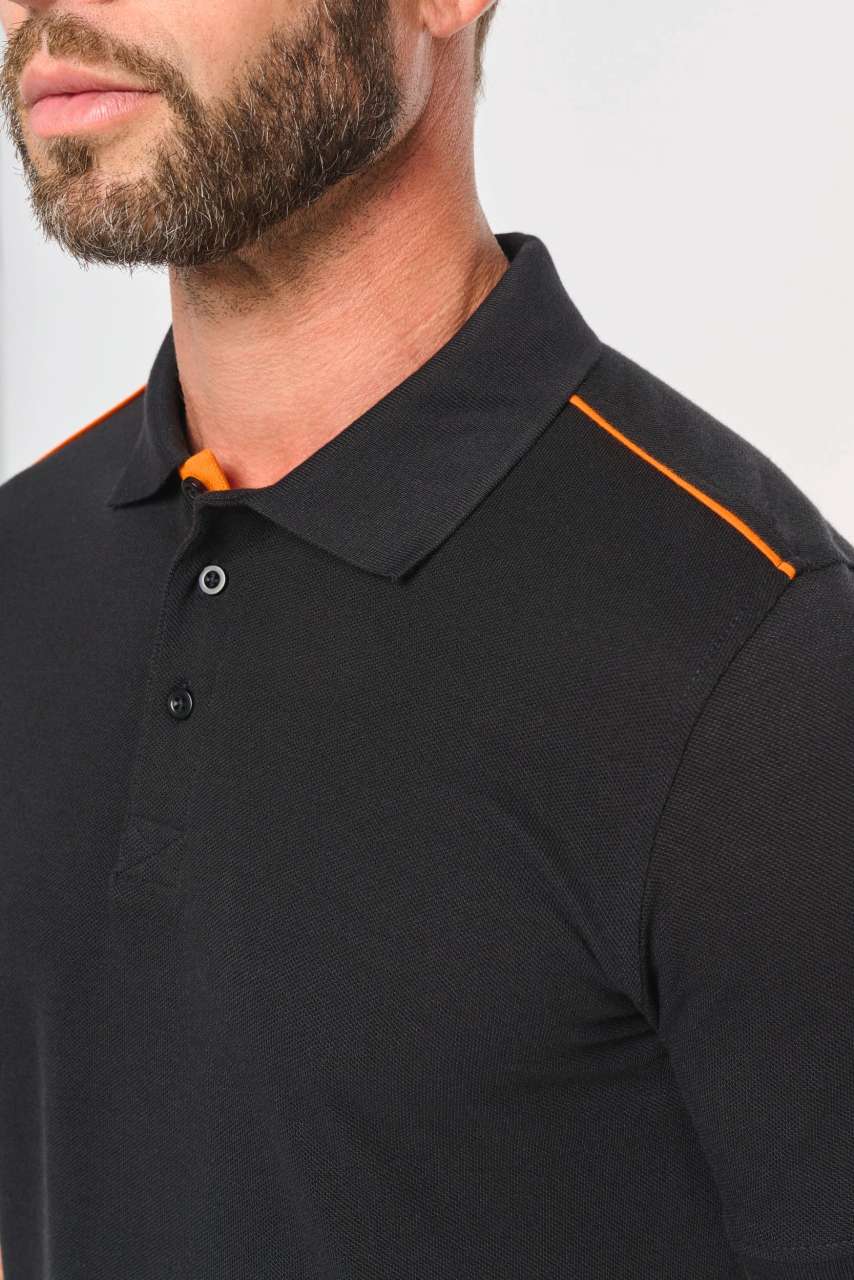 WK270 - MEN'S SHORT-SLEEVED CONTRASTING DAYTODAY POLO SHIRT