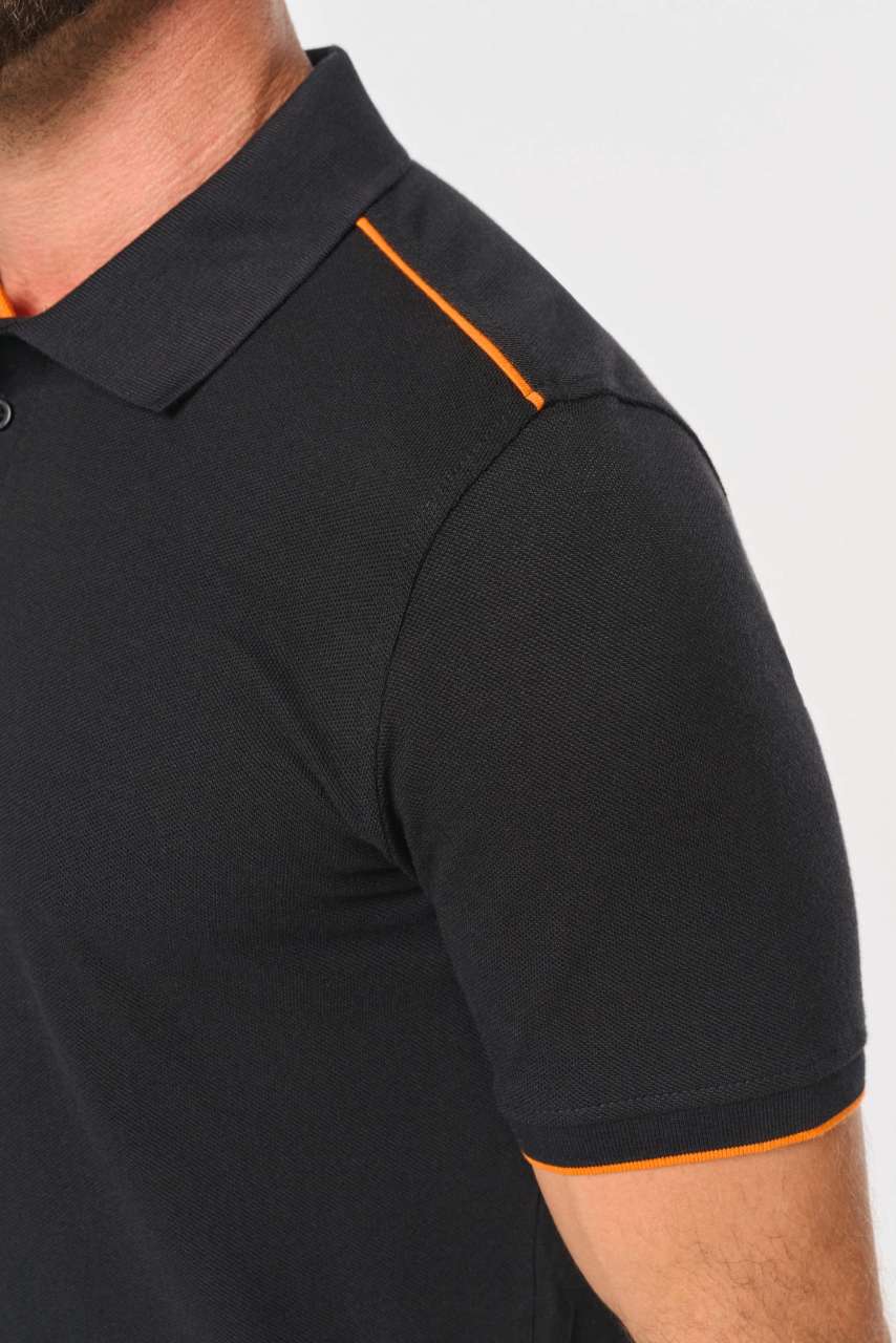 WK270 - MEN'S SHORT-SLEEVED CONTRASTING DAYTODAY POLO SHIRT