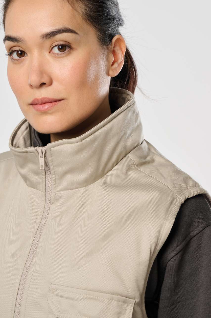 WK607 - UNISEX PADDED MULTI-POCKET POLYCOTTON VEST