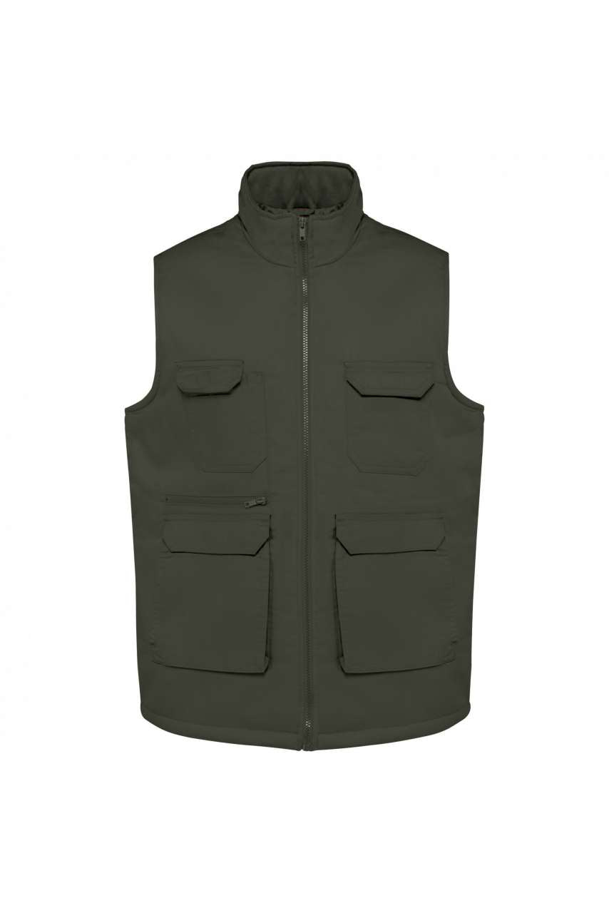 WK607 - UNISEX PADDED MULTI-POCKET POLYCOTTON VEST