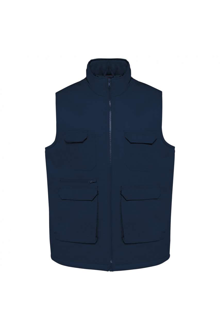 WK607 - UNISEX PADDED MULTI-POCKET POLYCOTTON VEST