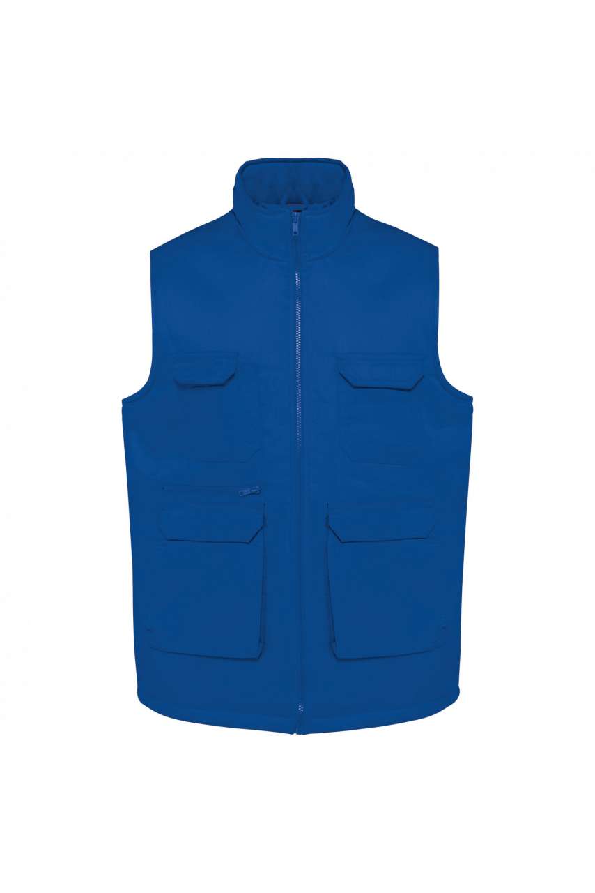 WK607 - UNISEX PADDED MULTI-POCKET POLYCOTTON VEST