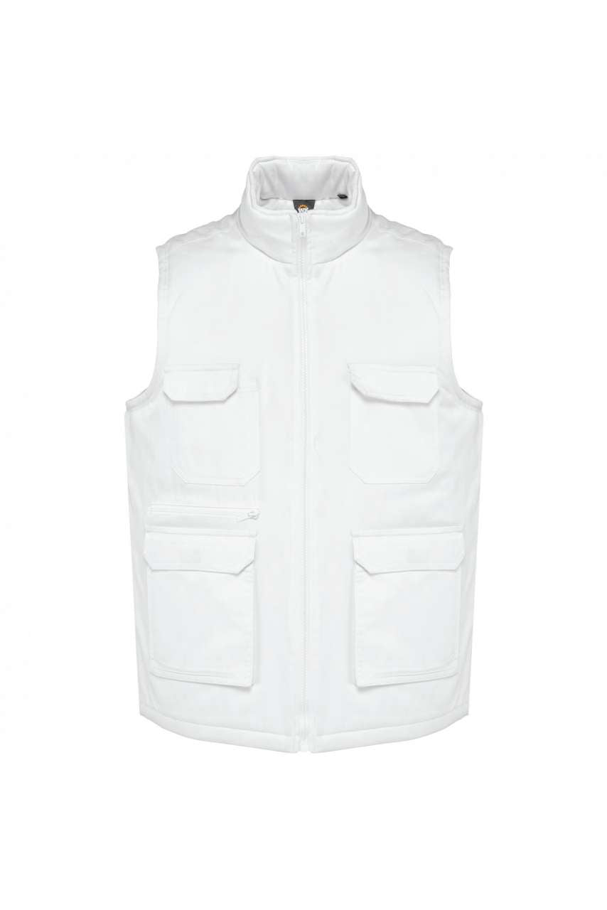 WK607 - UNISEX PADDED MULTI-POCKET POLYCOTTON VEST