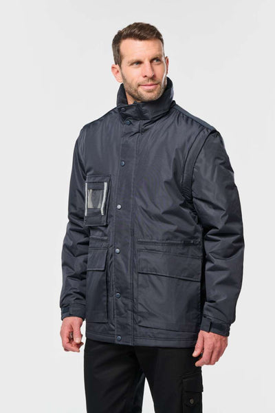 WK6106 - DETACHABLE-SLEEVED WORKWEAR PARKA