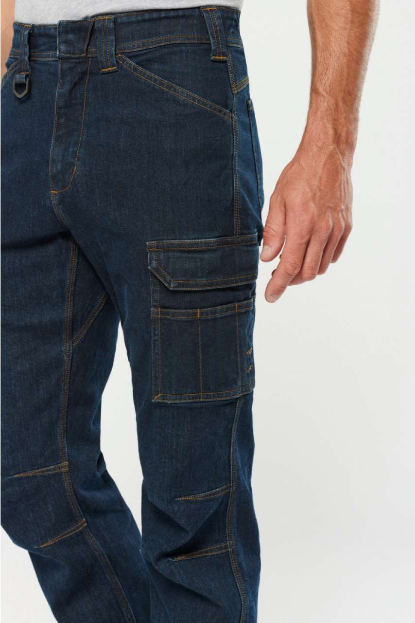 WK705 - MEN'S MULTIPOCKET DENIM TROUSERS