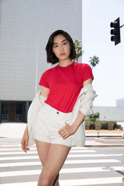 AA2102 - WOMEN'S FINE JERSEY SHORT SLEEVE T-SHIRT