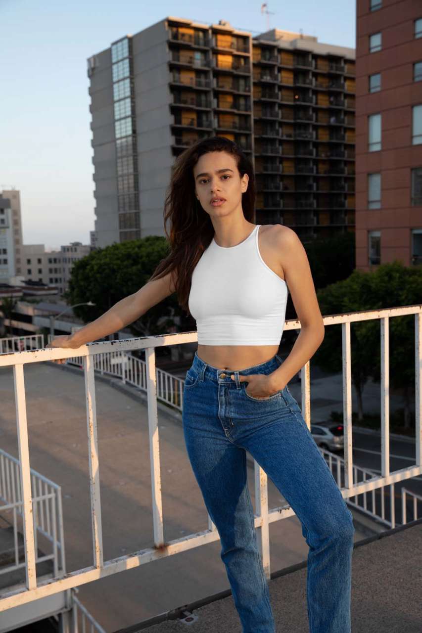 AA8369 - WOMEN'S COTTON SPANDEX CROP TANK