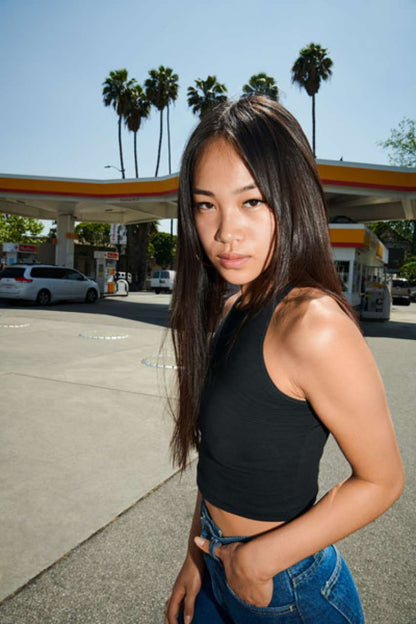 AA8369 - WOMEN'S COTTON SPANDEX CROP TANK