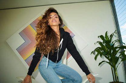 AAF397 - WOMEN'S FLEX FLEECE CROPPED ZIP HOODED SWEATSHIRT