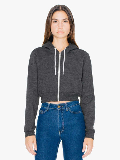 AAF397 - WOMEN'S FLEX FLEECE CROPPED ZIP HOODED SWEATSHIRT