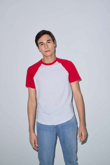 AARSABB4237 - UNISEX POLY-COTTON SHORT SLEEVE RAGLAN T-SHIRT