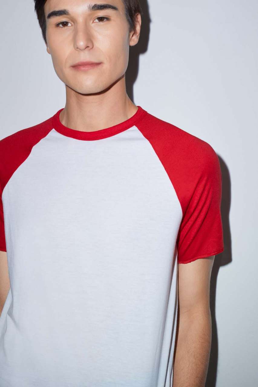 AARSABB4237 - UNISEX POLY-COTTON SHORT SLEEVE RAGLAN T-SHIRT