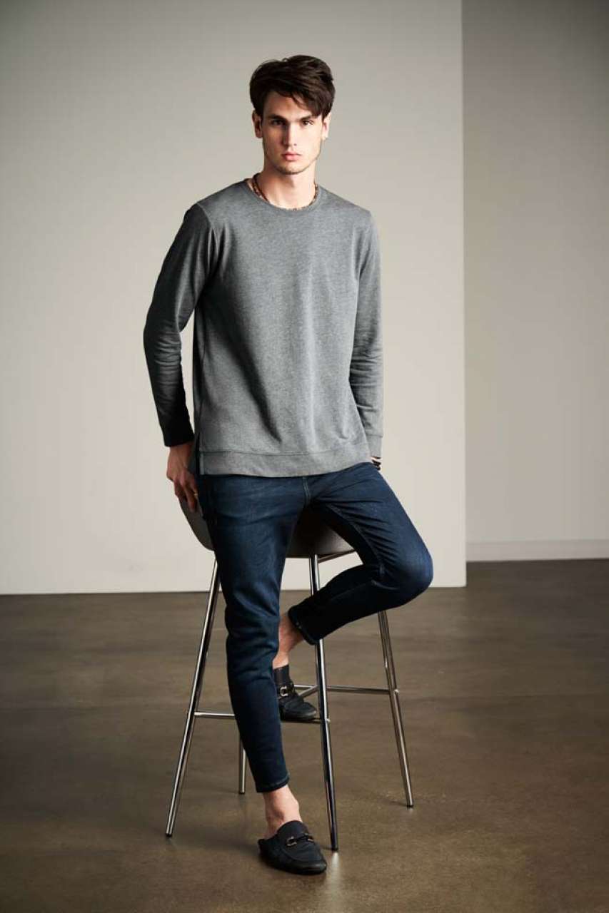 AN73000 - UNISEX LIGHT TERRY CREW