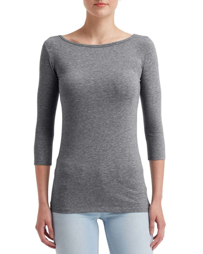 ANL2455 - WOMEN'S STRETCH 3/4 SLEEVE TEE